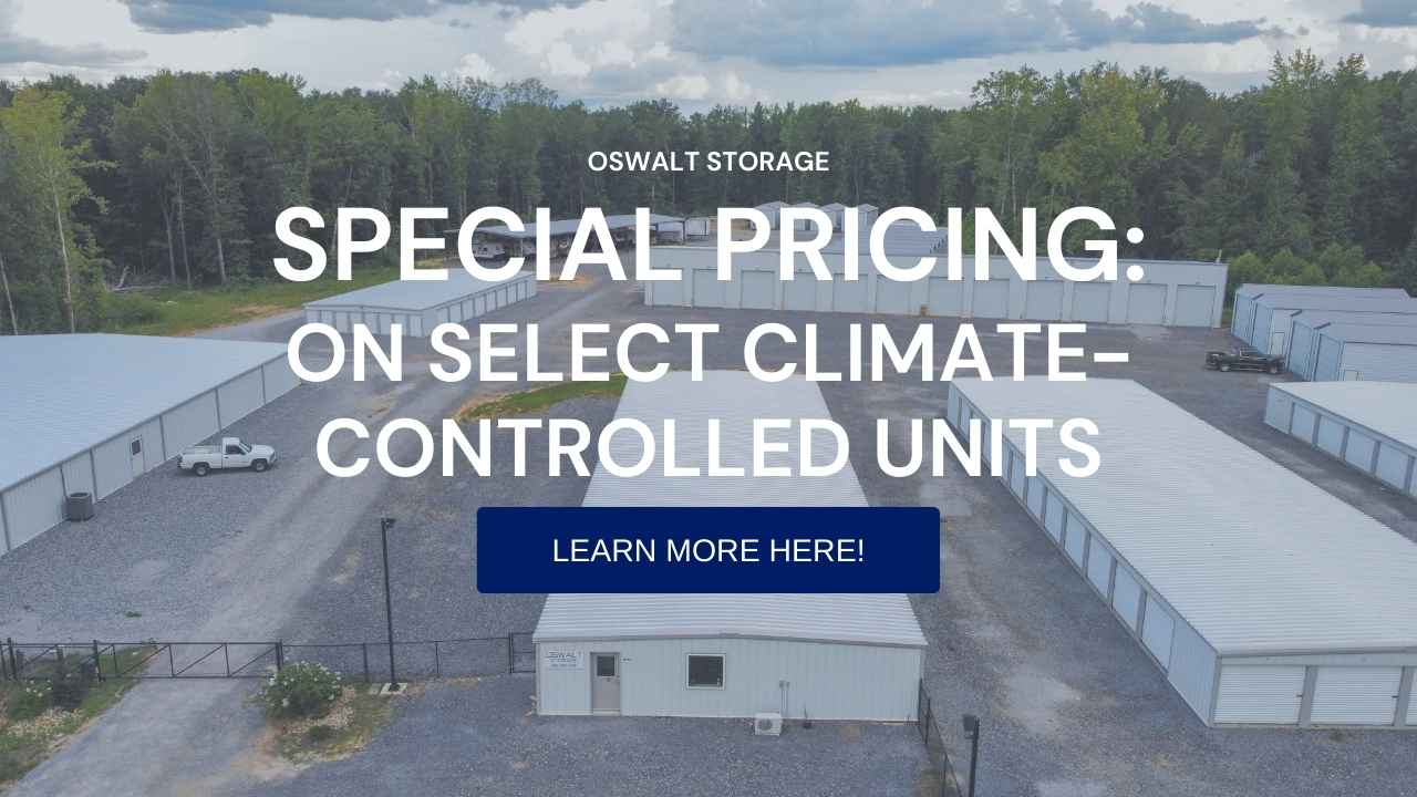 Special pricing on climate controlled units
